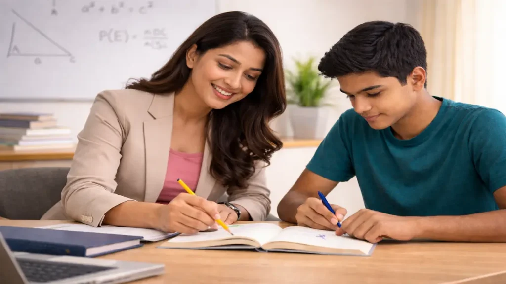 IGCSE maths tutor helping a student with personalised maths tuition